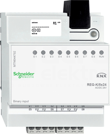 MERTEN KNX 8x24 REG-K szary Wejście binarne