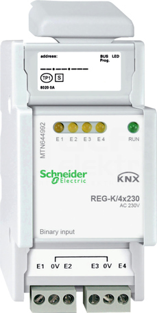 MERTEN KNX 4x230 REG-K jasnoszary Wejście binarne