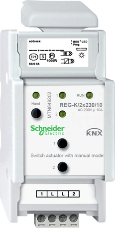 MERTEN KNX 2x230/10 REG-K Aktor załączający uruch.ręcz.