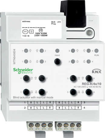 MERTEN KNX 4x/10 REG-K Aktor żaluzjowy uruch.ręcz.