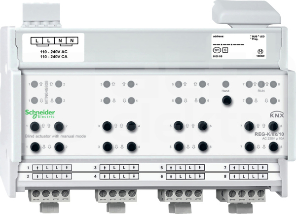 MERTEN KNX 8x/10 REG-K Aktor żaluzjowy uruch.ręcz.