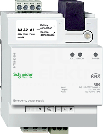 MERTEN KNX jasnoszary Moduł awaryjny zasilacza