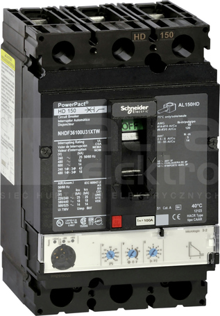 NHDF36100U31XTW 100A 25kA PowerPacT