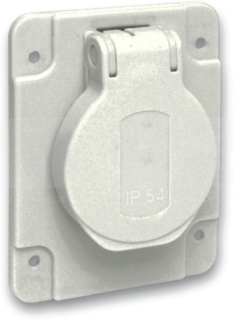 PKS61G 65x85 220V IP54 2PT Gniazdo tablicowe szare