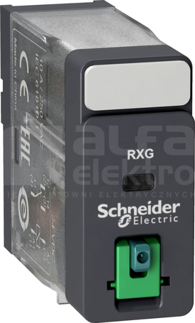 RXG 1CO 10A 12VDC Przekaźnik elektromechaniczny z blokiem przyłącz.