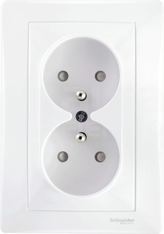 SEDNA 2x2P+Z Gniazdo sieciowe