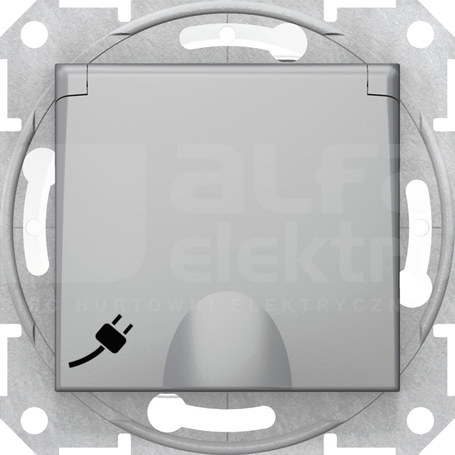 SEDNA SCHUKO IP44 aluminium Gniazdo pojedyncze