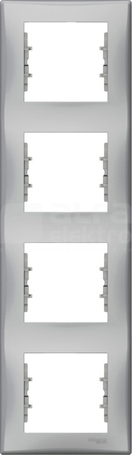SEDNA aluminium Ramka 4-krotna pionowa