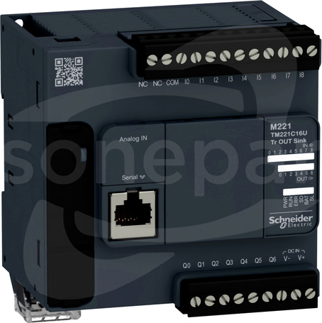 M221 TM221C16U  RJ45 9 wejść 7 wyjść NPN 24VDC Sterownik kompaktowy
