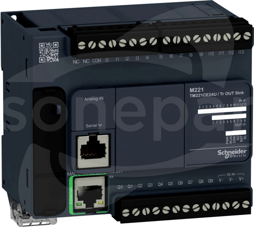 M221 TM221CE24U  RJ45  14 wejść 10 wyjść NPN 24VDC Sterownik kompaktowy