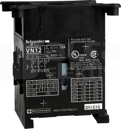 VN12 3P 12A MODUŁ GŁÓWNY ROZŁĄCZNIKA