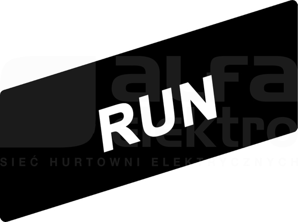 ZBY02334*BIALE RUN CZARNE ETYKIETA 8X27 DO RAMKI 30X40