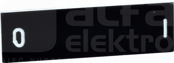 ZBY02178*BIALE O-I CZARNE ETYKIETA 8X27 DO RAMKI 30X40