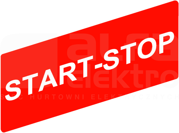 ZBY02366*BIALESTOP-START C ETYKIETA 8X27 DO RAMKI 30X40