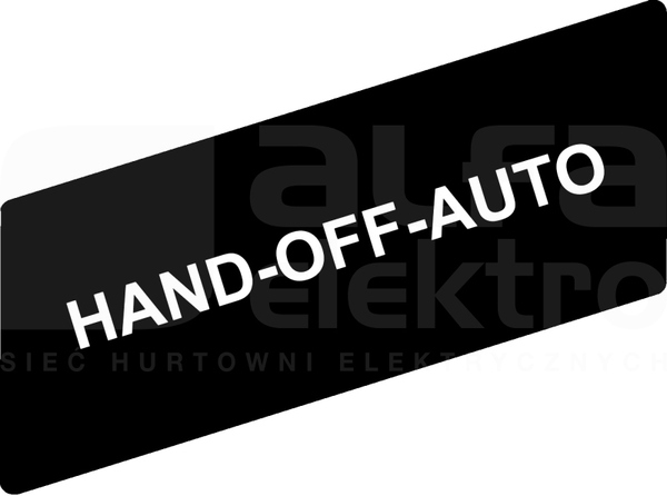 ZBY02387*BIALE HAND-OFF-AUTO ETYKIETA 8X27 DO RAMKI 30X40
