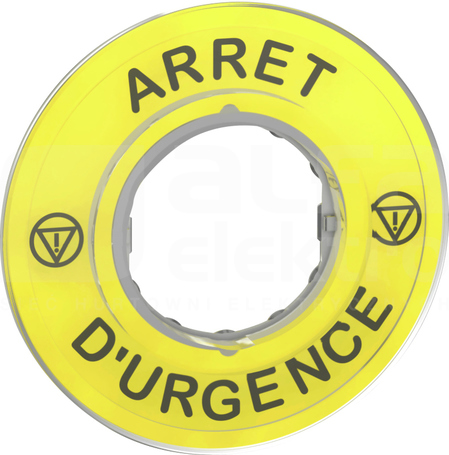 ZBY9120*ARRET D URGENCE ZO ETYKIETA OKRAGLA D60 WYL.BEZ