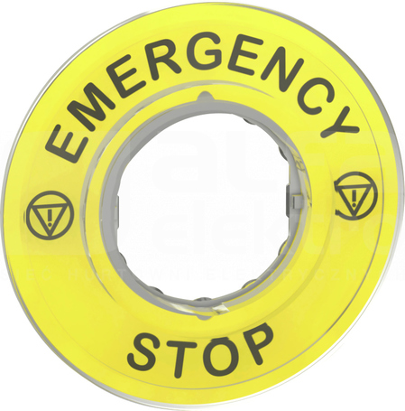 ZBY9320*EMERGENCY STOP ETYKIETA OKRAGLA D60 WYL.BEZ