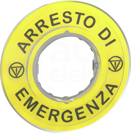 ZBY9620 ARRESTO DE EMERGENCA ETYKIETA OKRAGLA D60