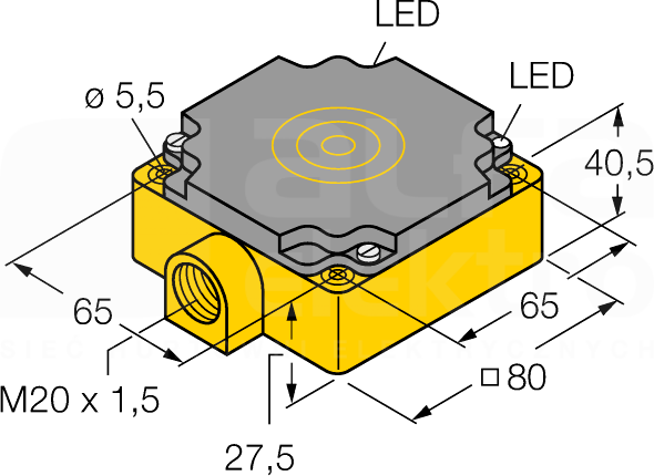 NI50-CP80-VP4X2 Czujnik indukcyjny