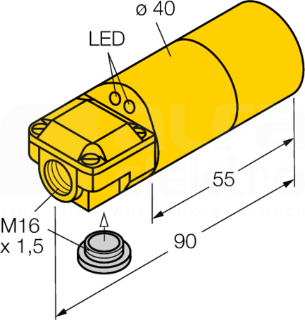 NI30-K40SR-FZ3X2 Czujnik indukcyjny