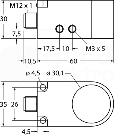 BI30R-W30-DAN6X-H1141 Czujnik indukcyjny