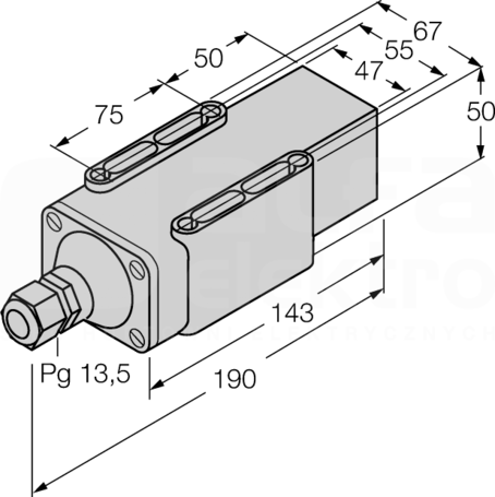 SCHUTZGEHÄUSE SG40/2 (ULTEM) Uchwyt montażowy