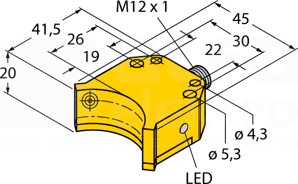 NI4-DS20-2AP6X2-H1141 Czujnik podwójny dla napędów obrotowych