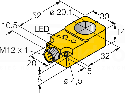 BI20R-Q14-AN6X2-H1141 Czujnik indukcyjny