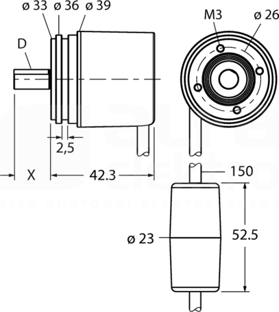 RM-46S8S-3C24B-CT 1M Enkoder obrotowy - absolutny
