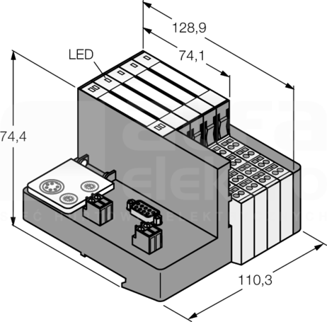 TI-BL20-DPV1-S-8 Zestaw do prostej komunikacji I/O IP20