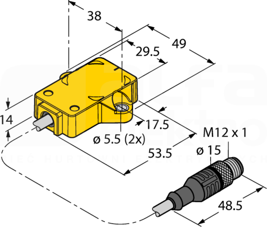 Ri360P1-QR14-ELU4X2-0,3-RS5/S97 Czujnik indukcyjny