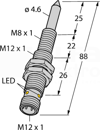 NIMFE-M12/4,6L88-UP6X-H1141 Czujnik magneto-indukcyjny