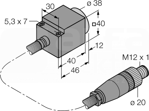 NI25-CQ40/S1102 5M Czujnik indukcyjny