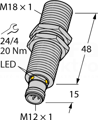 RU100U-M18M-AP8X2-H1151 Czujnik ultradźwiękowy