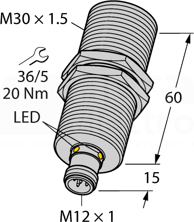 RU40U-M30M-2UP8X2-H1151 Czujnik ultradźwiękowy