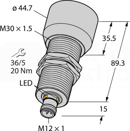 RU600U-M30M-2UP8X2-H1151 Czujnik ultradźwiękowy