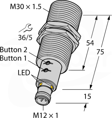 RU300U-EM30E-LIU2PN8X2T-H1151/3GD Czujnik ultradzwiękowy