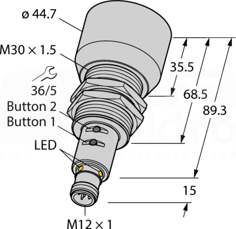 RU600U-M30E-2UP8X2T-H1151 Czujnik ultradźwiękowy