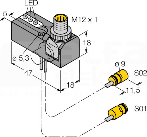 NI2-K09-0,095/0,11-BDS-2AP6X3-H1141/S34 Czujnik indukcyjny