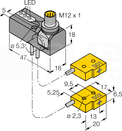 NI2-Q6,5-0,04/0,1-BDS-2AP6X3-H1141/S34 Czujnik indukcyjny