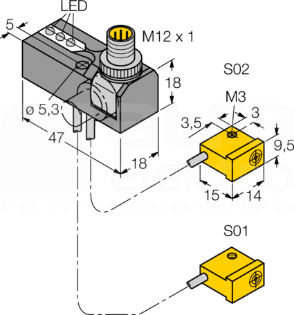 NI2-Q9,5-0,1-BDS-2AP6X3-H1141/S34 Czujnik indukcyjny