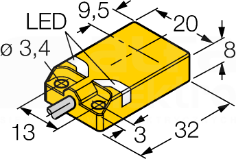 NI10U-QP08-AN6X2 Czujnik indukcyjny