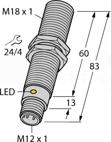 BC5-M18-RP4X-H1141/S250 Czujnik pojemnościowy