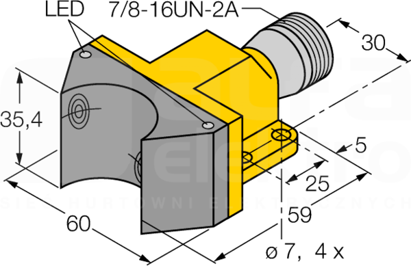 NI4-DSU35-2ADZ30X2-B1151 Czujnik podwójny dla napędów obrotowych