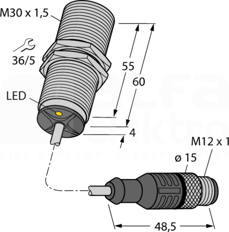 BI10U-MT30-AD4X-0,3-RS4.23/XOR Czujnik indukcyjny