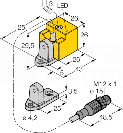 Bi10-QN26-AD4X-0,15-RS4.23/S90 Czujnik indukcyjny