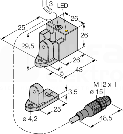 Bi10-QN26-AD4X-0,15XOR-RS4.23/S100-S1589 Czujnik indukcyjny