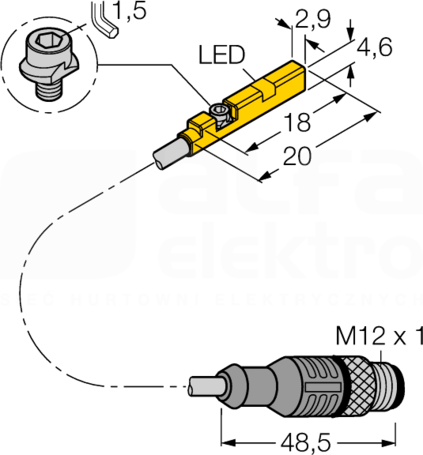 BIM-UNR-AN6X-0,3-RS4 Czujnik magneto-indukcyjny