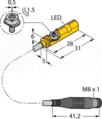 BIM-UNT-AP6X-0,3-PSG3M/S1139 Czujnik magneto-indukcyjny