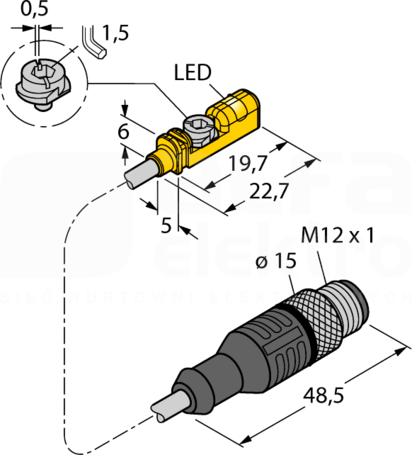 BIM-UNTK-AP7X-0,3-RS4 Czujnik magneto-indukcyjny